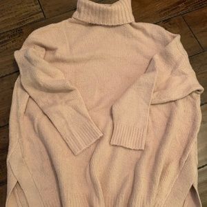 Baby Pink Turtleneck Sweater